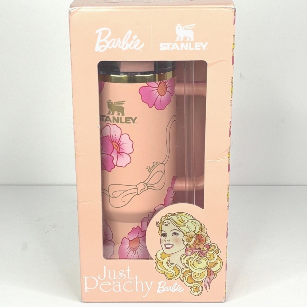 Stanley x Barbie 40oz Quencher H2.0 Tumbler Just Peachy Floral 65th Anniversary
